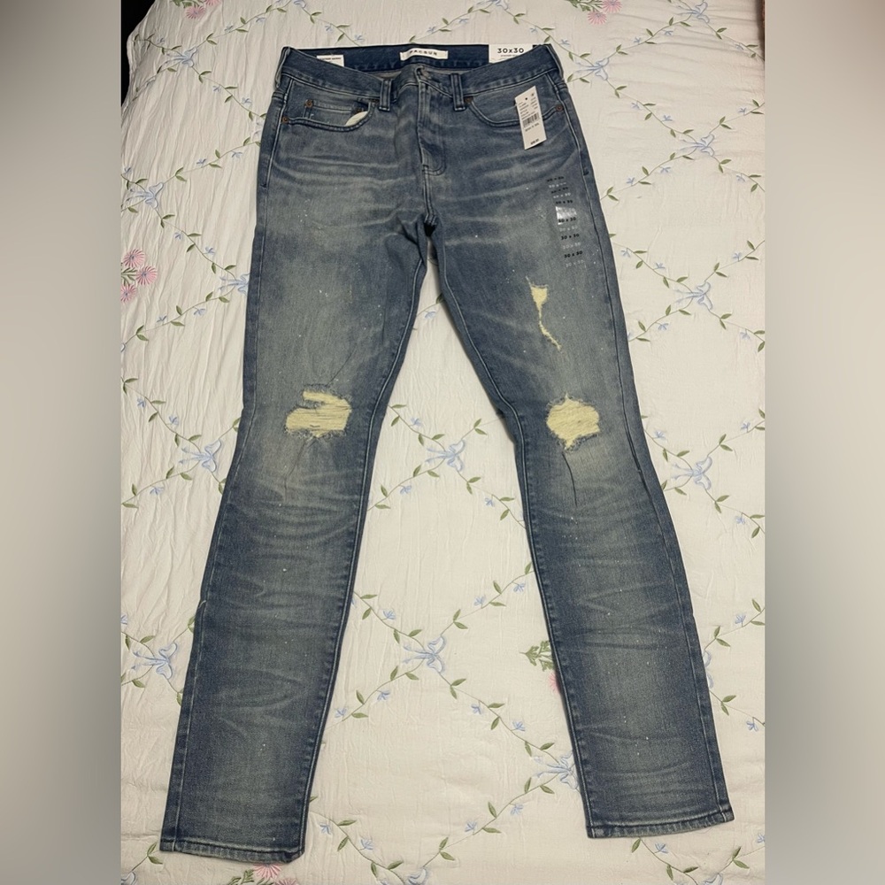 PacSun Men's Skinny Distressed Gray Jeans